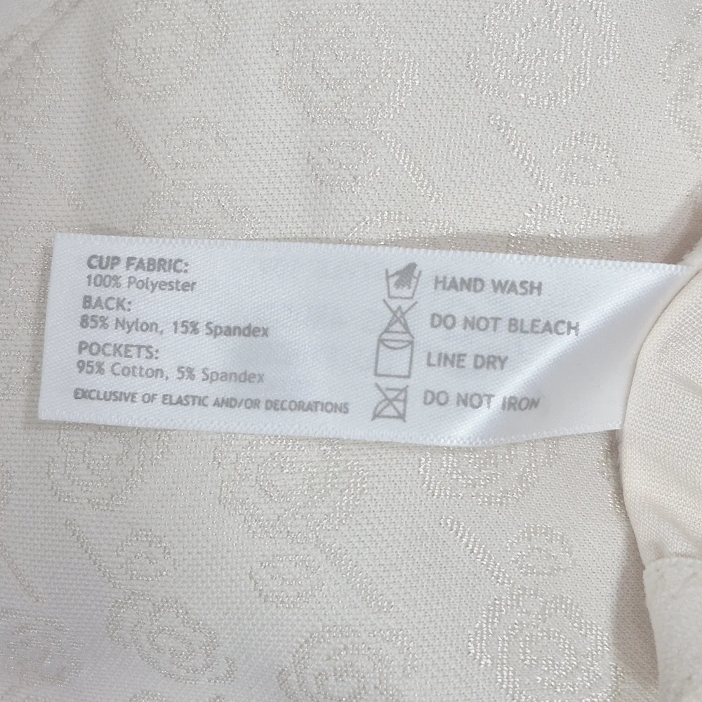 48DDD ABC Style 103 Jacquard Wire‎ Free Mastectomy Bra Beige NWT